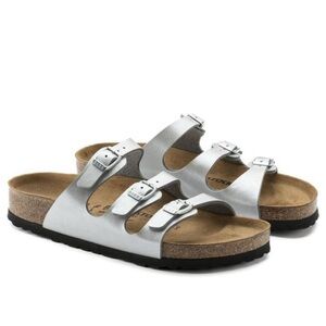 Birkenstock Women’s Florida Silver Sandals size 37